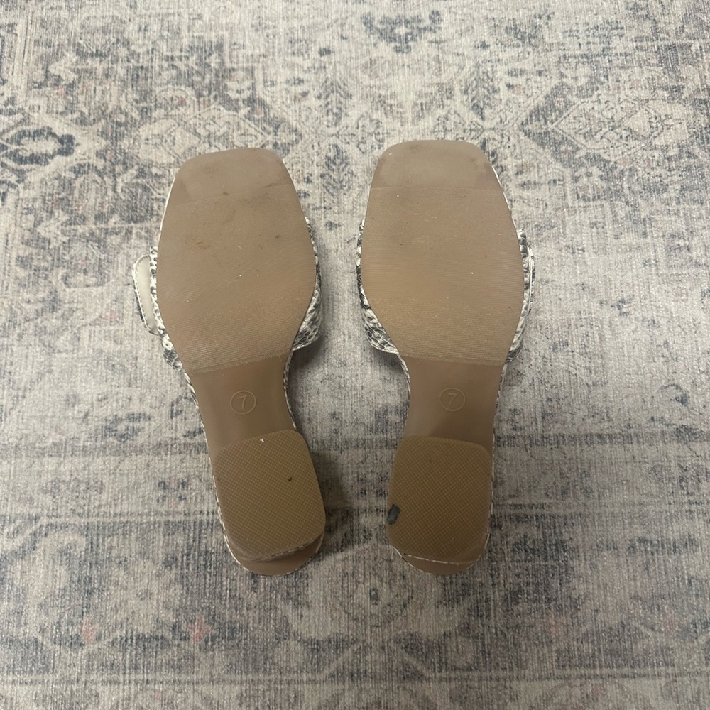 A New Day Snake Print Mules with Gold Accent - Picture 7 of 7
